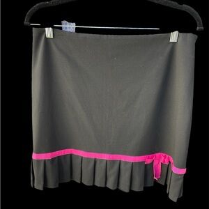 INC International Concepts Black Skirt with Pink Trim and Bow